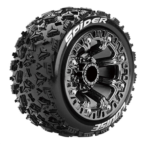 LOUISE RC ST-SPIDER 1/16 SOFT SPOKE/CHROME BLACK TRX 1:16 E